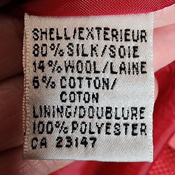 Talbots Blazer Textured Silk Wool Salmon Size 10 - Picture 10 of 12